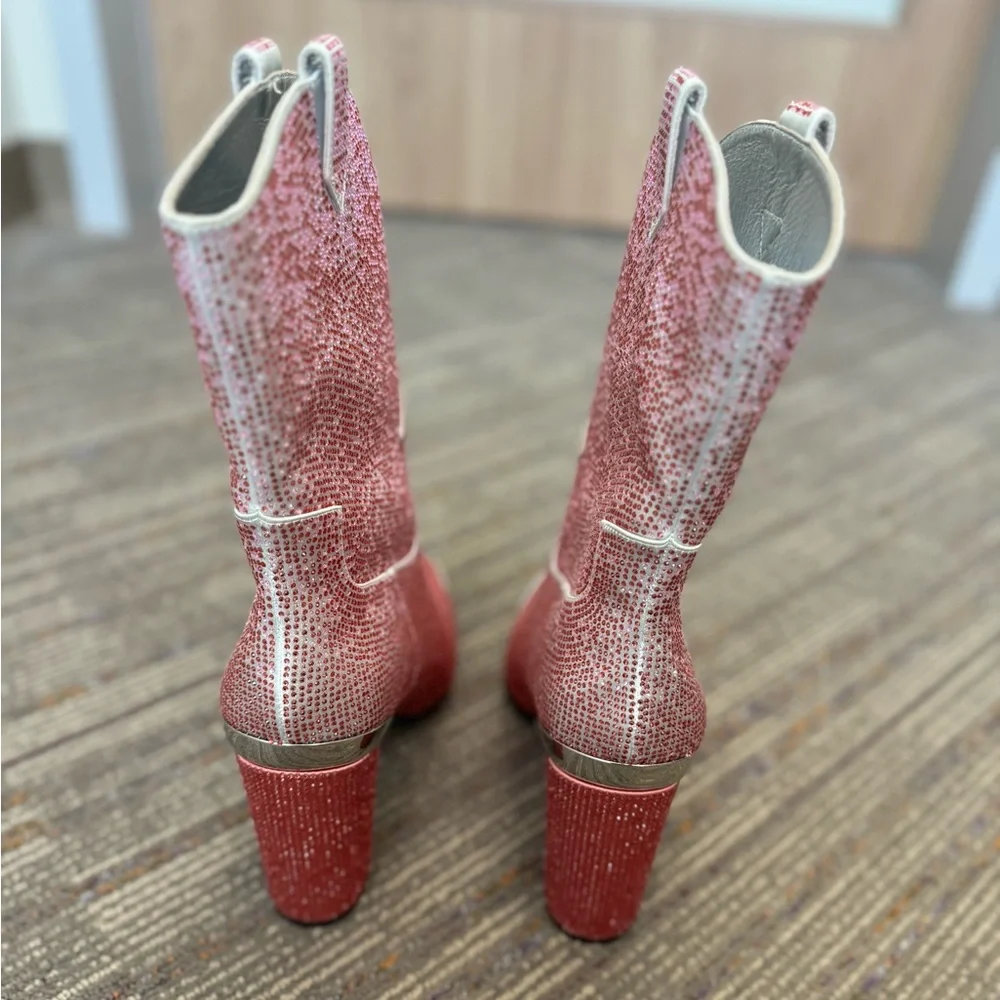 Daniel x Diamond Glitter Ombré Western Boot - Picture 7 of 8